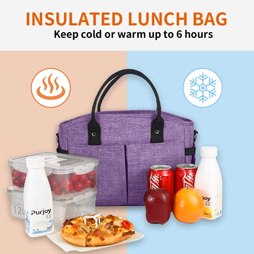 Glantop Insulated Lunch Bag Box for Women - Adult Large Lunch Box