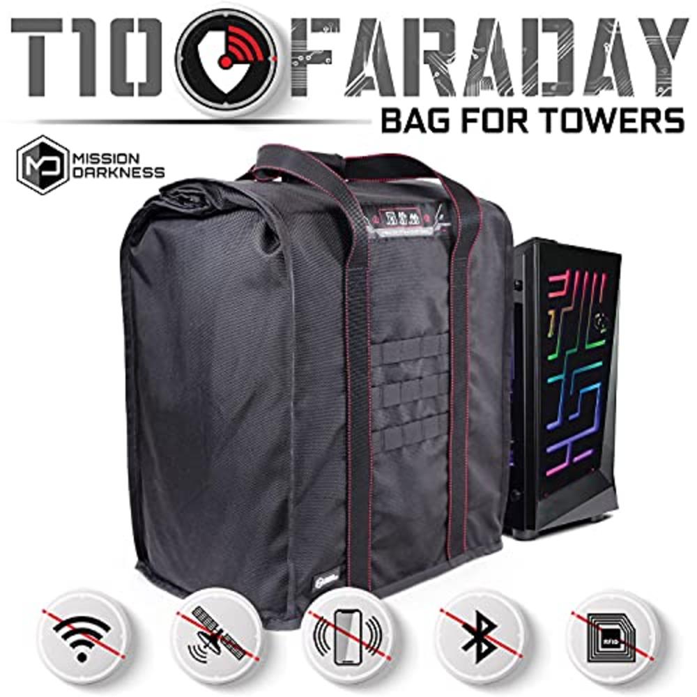 Mission Darkness T10 Faraday Bag for Computer Towers & XL Electronics (Gen 2) Device Shielding for Digital Forensics, EMP Protec