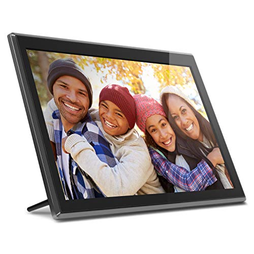 Aluratek 17.3" WiFi Digital Photo Frame with Touchscreen IPS LCD Display & 16GB Built-in Memory, Photo/Music/Video (AWS17F), Bla
