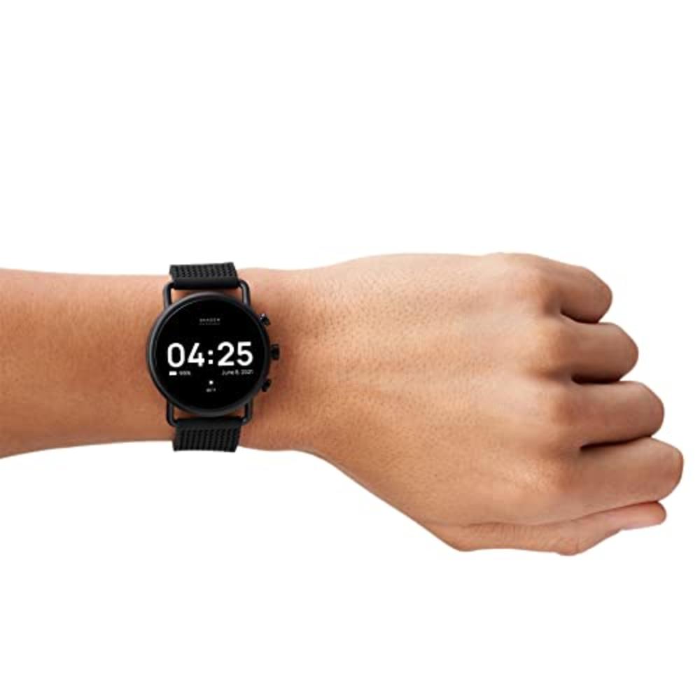 feudale dobbelt tømmerflåde Skagen Men Falster 3 Stainless Steel Mesh Touchscreen Smart Watch, Color  Black (Model: SKT5207)