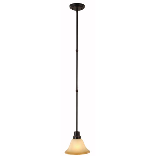 Hardware House Bristol Series 1 Light Oil Rubbed Bronze 7-1/4 Inch by 44 Inch Mini-Pendant Ceiling Lighting Fixture : 16-7550