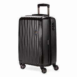 SwissGear 7272 Energie Hardside Luggage Carry-On Luggage With Spinner Wheels & TSA Lock, Black, 19?