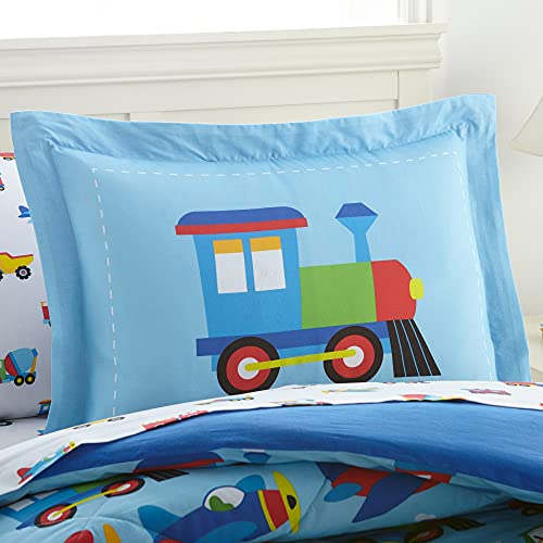 Wildkin Kids 100% Cotton Twin Comforter for Boys & Girls, Includes Lightweight Comforter and One Pillow Sham, Comforter for Kids