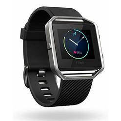 Fitbit Blaze Smart Fitness Watch, Black, Silver, Large (6.7 - 8.1 Inch)