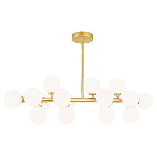 CWI Lighting 1020P36-16-602 16 Light Chandelier with Satin Gold Finish, Satin Gold Finish