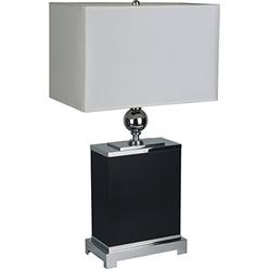 SH Lighting Table Lamp - 31123(U), Square, Black/Chrome