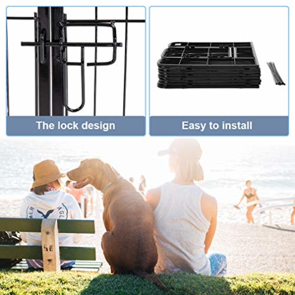 BestPet Pet Playpen Exercise Pen Dog fence Animal Kennel Cage Yard Travel Camping Wire Metal Portable Folding Indoor Outdoor Crate for D