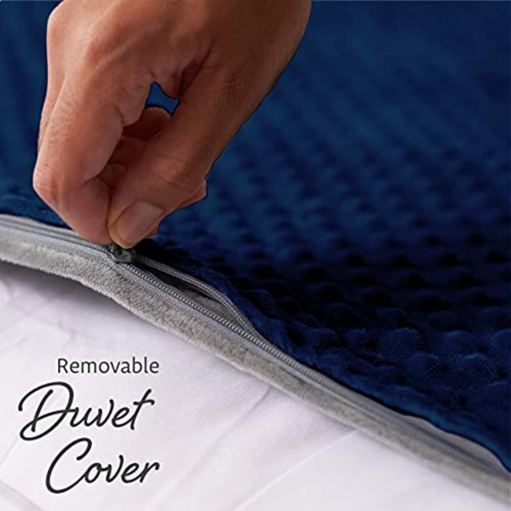 Quility Weighted Blanket with Soft Cover - 20 lbs Full/Queen Size Heavy Blanket for Adults - Heating & Cooling, Machine Washable