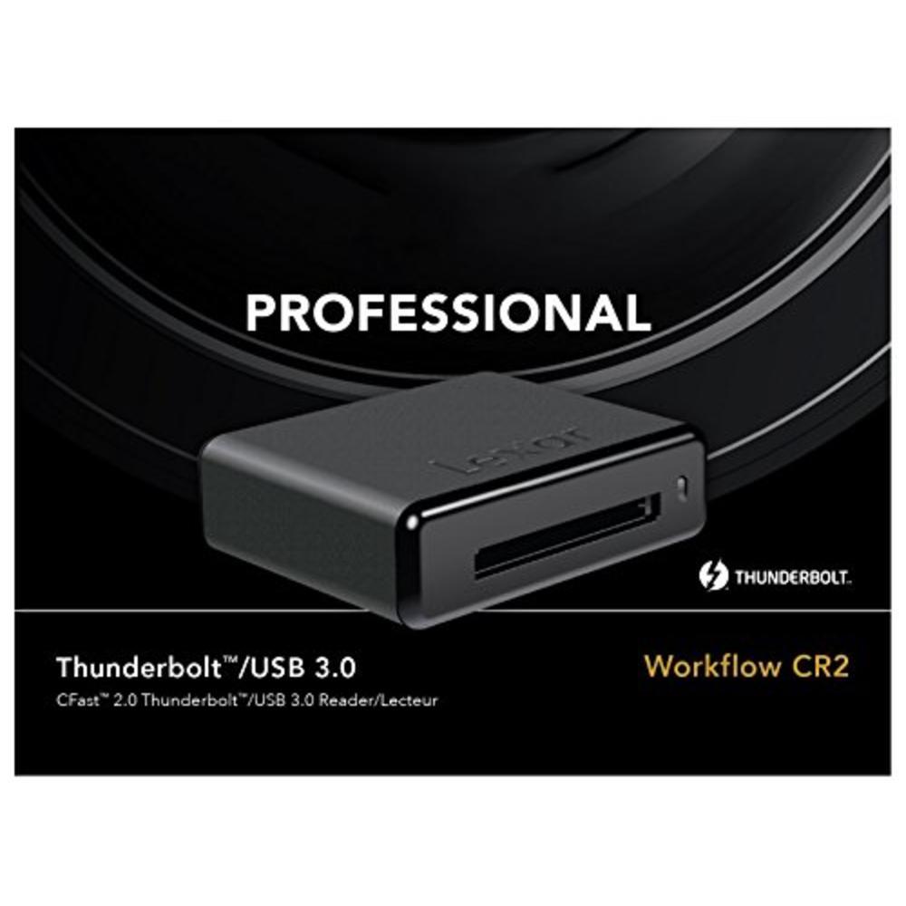 Lexar Professional Workflow CR2 CFast 2.0 Thunderbolt/USB 3.0 Reader - LRWCR2TBNA