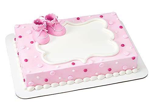 DecoPac Pink Baby Booties DecoSet Cake Decoration