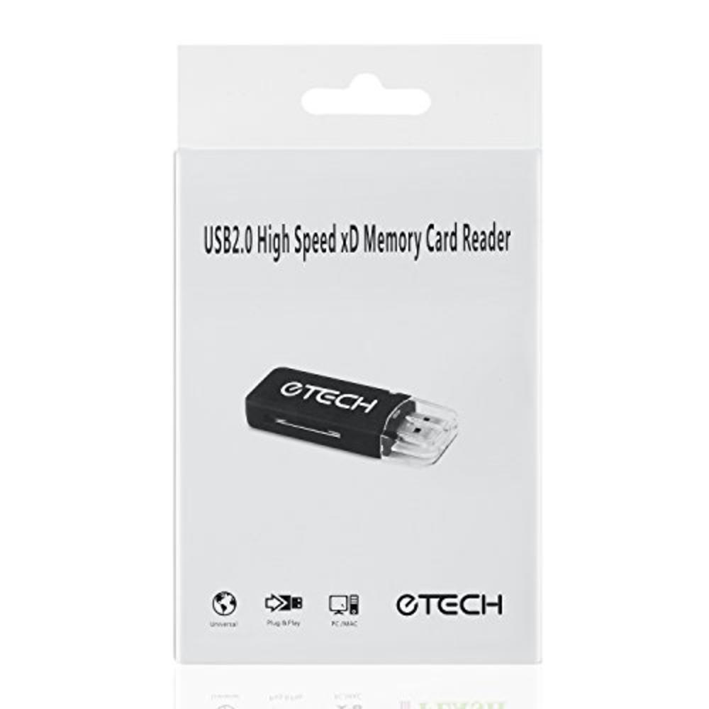 E-tech eTECH USB2.0 Black Color High Speed xD Memory Card Reader Supports Olympus and Fuji XD Picture Card 1GB 2GB
