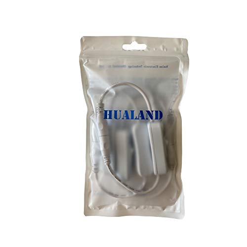 HUALAND 4pcs White dc Inline Switch Manual Inline DC Power Switch Extension Cable Male to Female 5.5mm x 2.1mm Barrel for LED Strip 5050