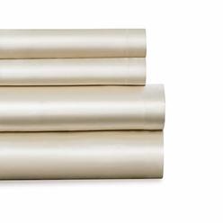 Baltic Linen - 361129150 Satin Luxury Sheet Set Queen Ivory 4-Piece Set