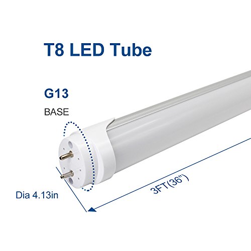 W LightingWill HKT8-3FT-S LightingWill LED T8 Light Tube 3FT, Warm White  3000K-3500K, Dual-End Powered Ballast Bypass, 2000Lumens 15W (32W  Fluorescent Equ