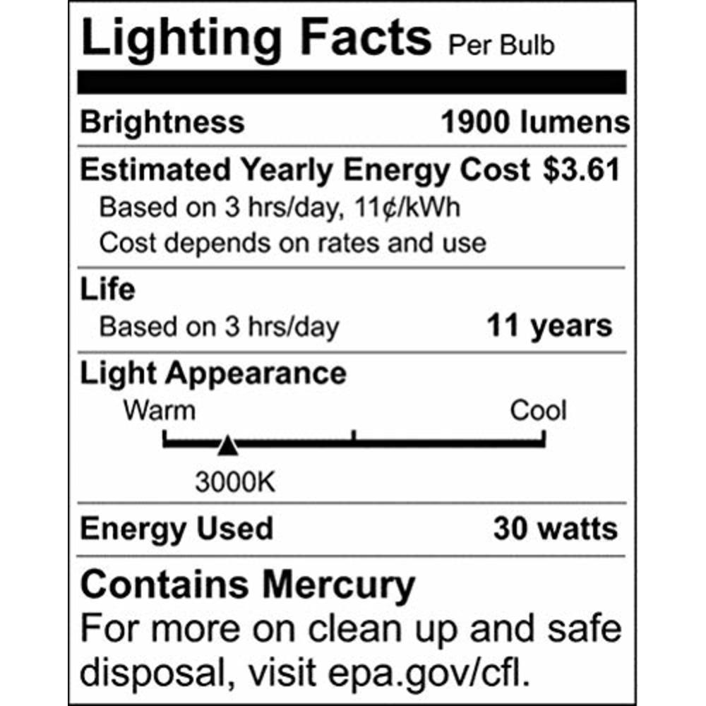 Satco S6507 Transitional Light Bulb in White Finish, 9.00 inches, Color