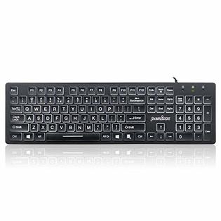 11474 perixx periboard 317 wired backlit usb keyboard big print letter with white illuminated led us english layout