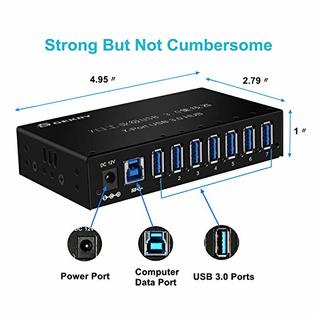 Gekry H3ab 07 Gekry Usb 3 0 Hub Metal Case Mountable 7 Port Powered Usb Hub 3 0 With 12v 3a Ac Adapter Type A Gekry H3ab 07 Gekry Usb 3 0 Hub Metal Case Mountable 7 Port Powered Usb Hub 3 0 With 12v 3a Ac Adapter Type A