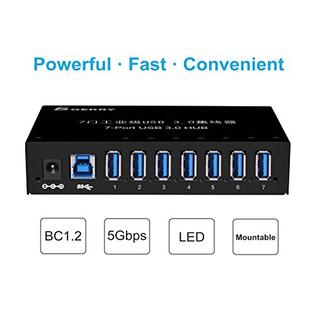 Gekry Usb 3 0 Hub Metal Case Mountable 7 Port Powered Usb Hub 3 0 With 12v 3a Gekry Usb 3 0 Hub Metal Case Mountable 7 Port Powered Usb Hub 3 0 With 12v 3a