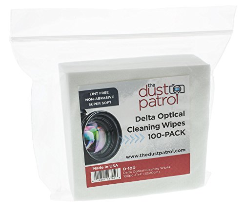The Dust Patrol Delta 4x4 Optical Cleaning Wipes (100pk)