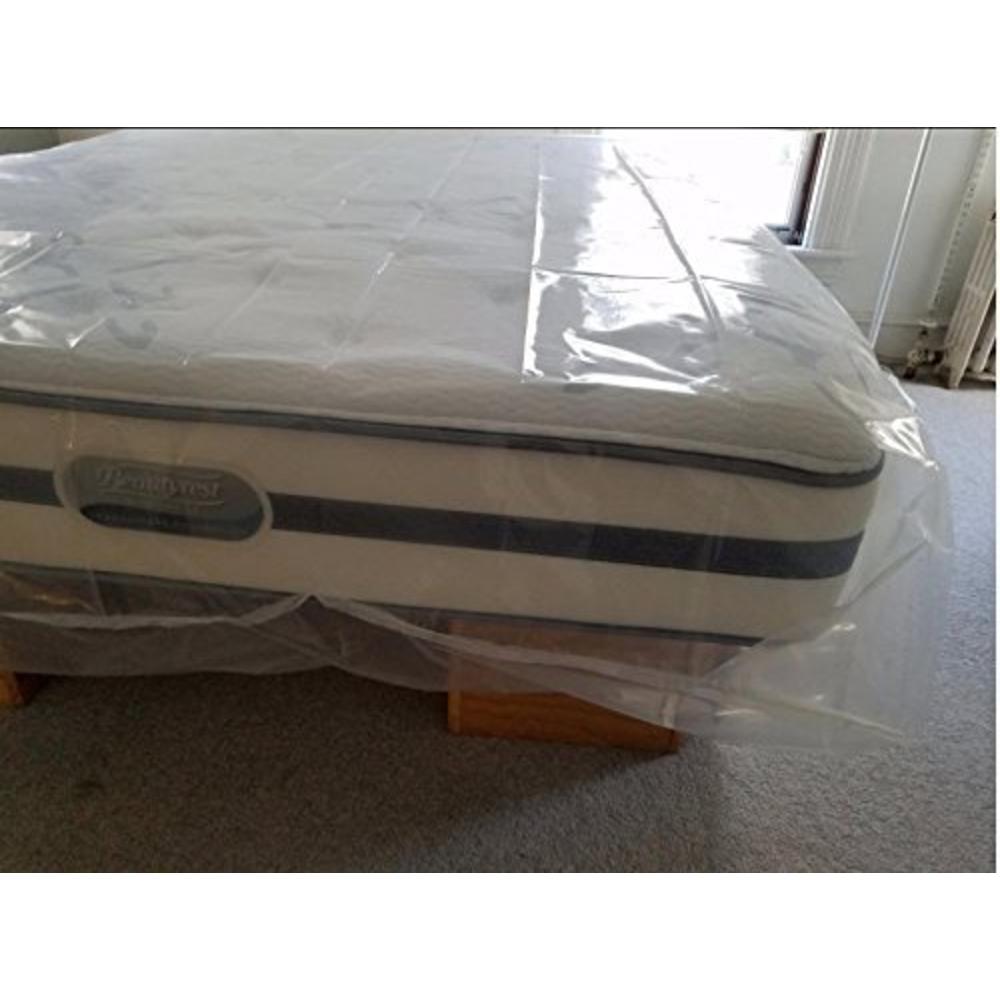 MovingHost King Mattress Bag Cover for Moving Storage - Plastic Protector 5 Mil Thick Supply -Fits California King and Queen as Well