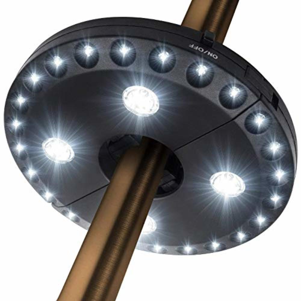OYOCO Patio Umbrella Light 3 Brightness Modes Cordless 28 LED Lights at 200 lumens-4 x AA Battery Operated,Umbrella Pole Light f