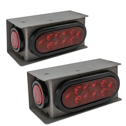 LONG HAUL 2 New Trailer Truck Steel Housing Box with Oval Tail Light & Round Light LED