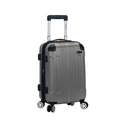 Rockland London Hardside Spinner Wheel Luggage, Silver, Carry-On 20-Inch