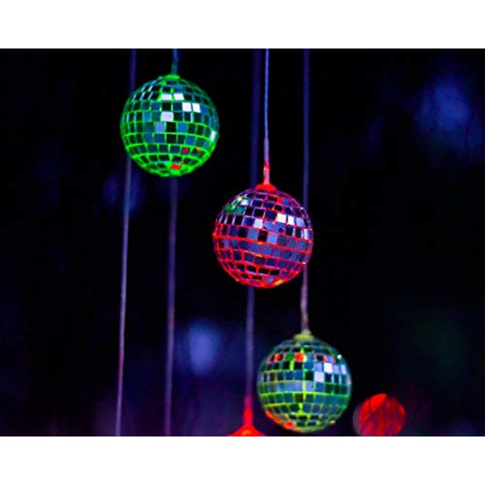 Lainin Color Changing Solar Wind Spinner Disco Ball Shape Solar Wind Chime Night Light for Home Outdoor Garden Ligting Décor