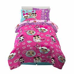 Franco Kids Bedding Super Soft Comforter and Sheet Set with Sham, 5 Piece Twin Size, LOL Surprise