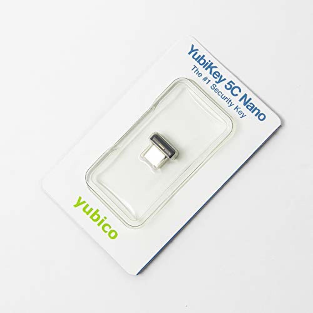 Yubico - YubiKey 5C Nano - Two Factor Authentication USB Security Key, Fits USB-C Ports - Protect Your Online Accounts with More