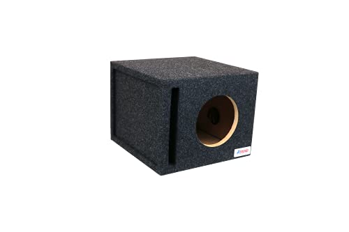 Atrend 8SQV 8” Single Vented Subwoofer/Speaker Enclosure Subwoofer Box Designed to Let The Music Move You. High Grade MDF Constr