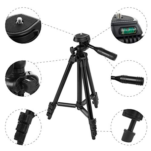 Polarduck Camera Mount Phone Tripod Stand: 42-Inch 106cm Lightweight Travel Tripod for iPhone with Remote & Phone Holder & GoPro