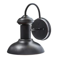 Globe Electric Martes 1-Light Indoor/Outdoor Wall Sconce, Oil Rubbed Bronze 40190, 9.75"