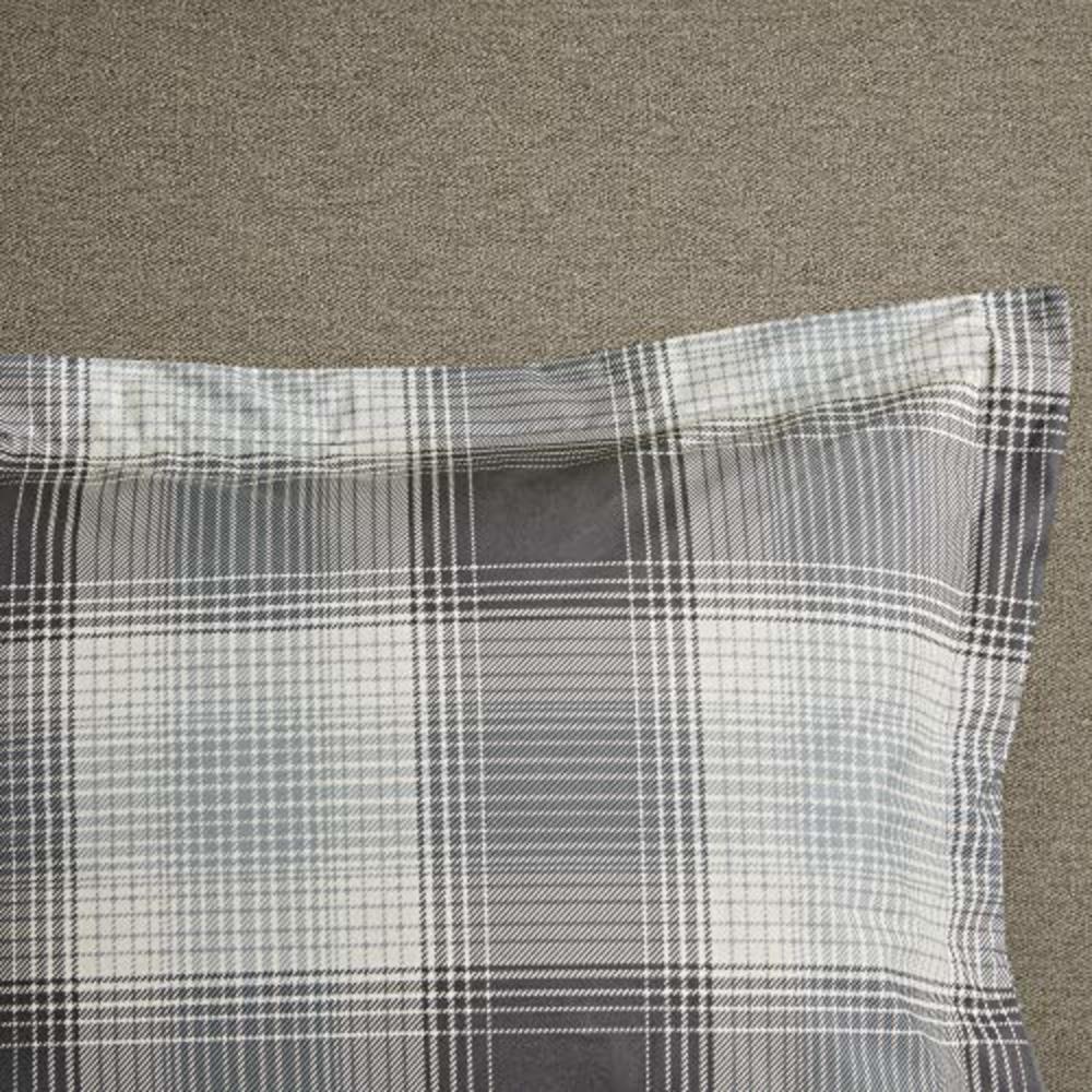 Woolrich Plaid Bed Comforter Set Ultra Soft Microfiber 3 Pieces Bedding Sets – Bedroom Comforters, King, Grey