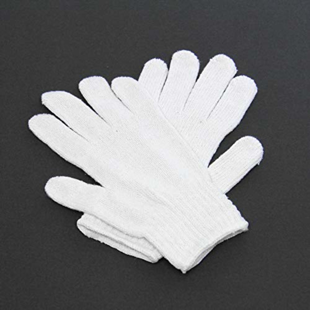 FMP Brands [12 Pairs, Large] Polyester Cotton Knit Safety Protection Work Grip Gloves for Painter Machanic Industrial Warehouse Gardening, 