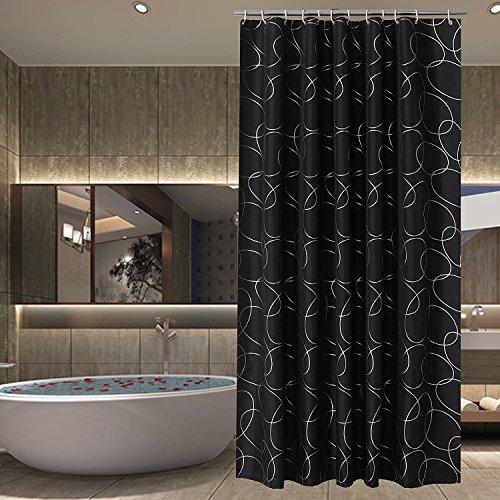 Sfoothome Polyester Fabric Shower, Faux Fur Fabric Shower Curtain