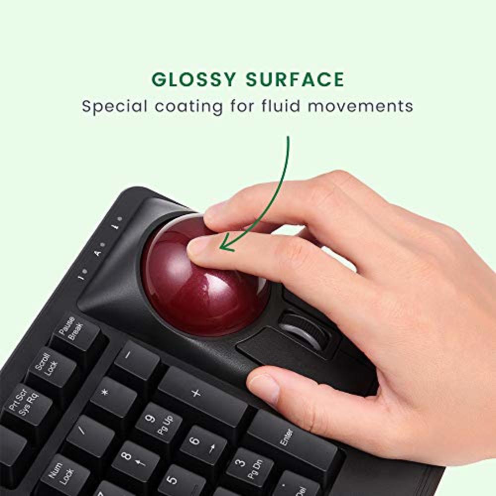 Perixx Periboard-522 Wired Mechanical Trackball Keyboard, 5.5 cm Trackball with Pointer and Scrolling Function, German QWERTZ Layout Perixx Periboard-522 Wired Mechanical Trackball Keyboard, 5.5 cm Trackball with Pointer and Scrolling Function, German QWERTZ Layout