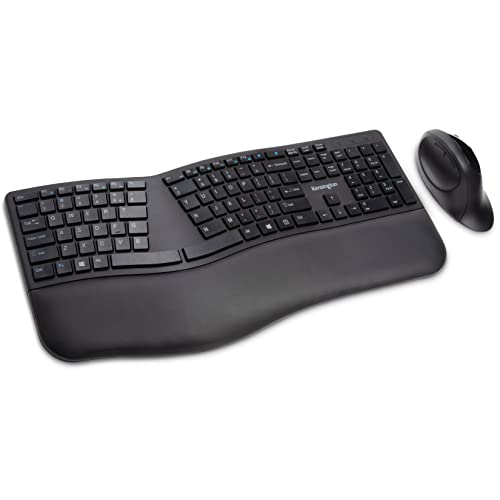 Kensington Pro Fit Ergonomic Wireless Keyboard and Mouse - Black (K75406US)