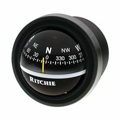 Ritchie Navigation V-57.2 Explorer Compass - Dash Mount, Black with Black Dial, one Size