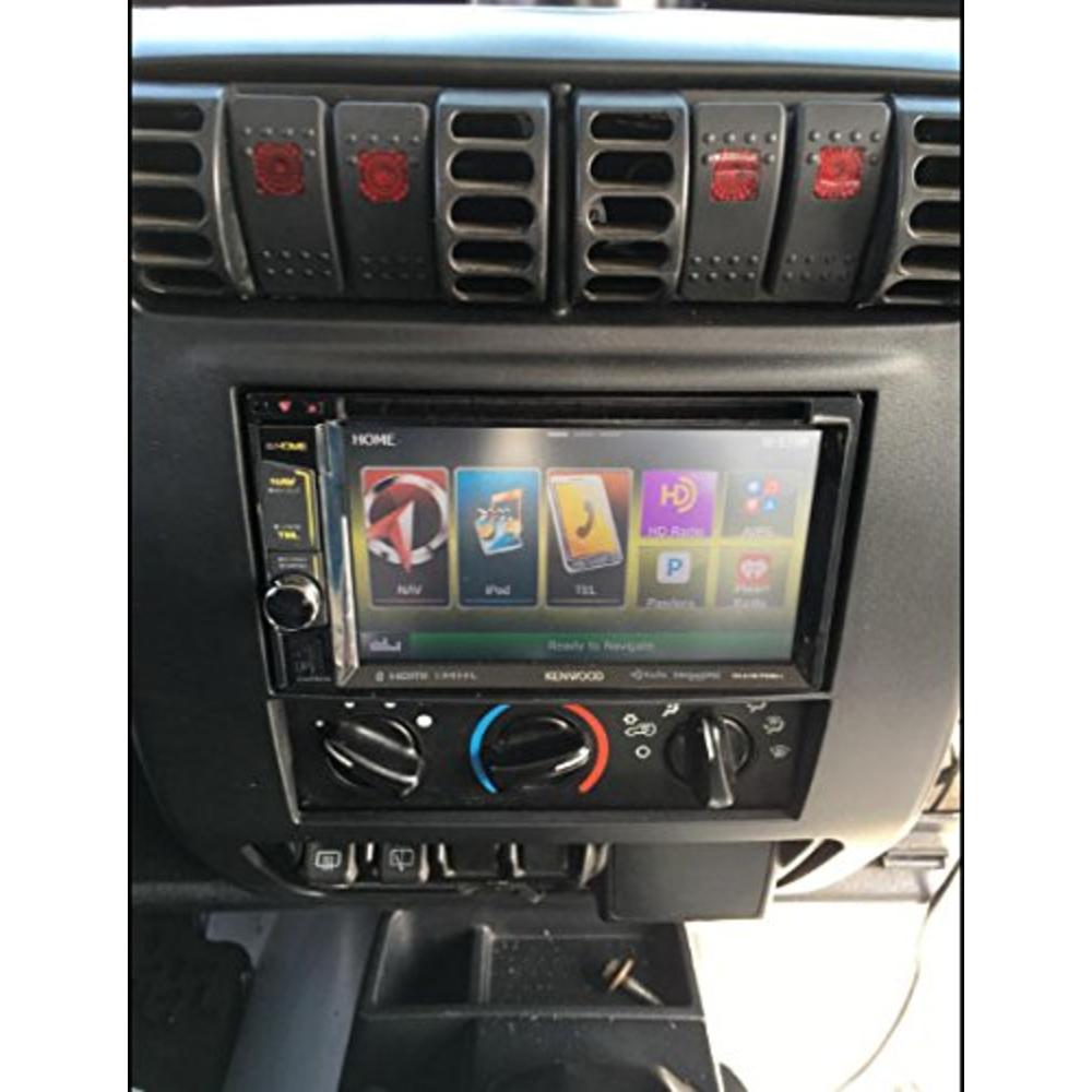 Custom Install Parts SG_B00SRHX43S_US Aftermarket Double Din Radio Stereo  Car Install Dash Kit Compatible with Jeep Wrangler 2003-2006