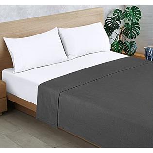 Utopia Bedding Cotton Queen Blanket Grey - 90x90 Inches Blanket