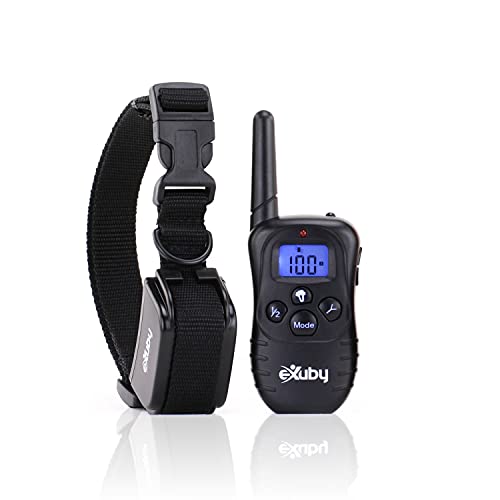 Exuby Dog Training Collar with Remote and Dual Charger - 3 Mode Dog Training (Sound, Vibration & Shock) - Correct Any Behavior w