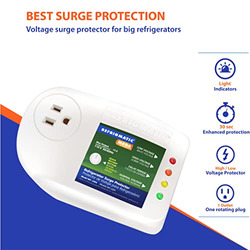 WS-3264 Refrigmatic MEGA Electronic Surge Protector for Big Refrigerators  27 cu. ft. or More