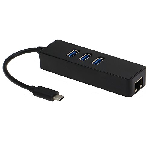 SEDNA - 3 Port USB 3.1 (Gen 1) Hub + Giga LAN Adapter with Type C cable for NEW MAC BOOK and PC