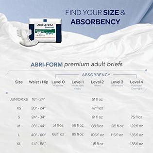 Abena AbriForm Premium Incontinence Briefs, Level 2, (Extra Small To