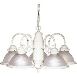 NUVO SF76/693 Five Light Chandelier, White