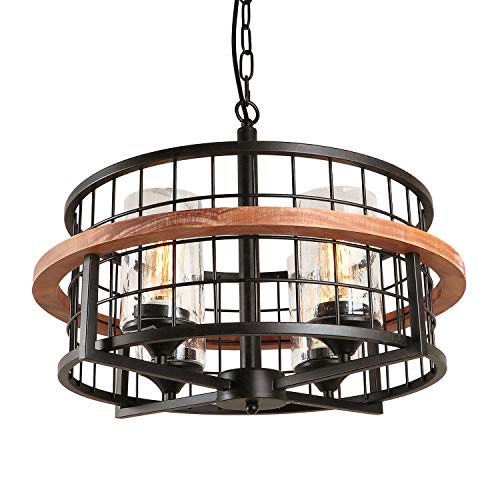 C0050 Giluta Rustic Round Chandelier Island Pendant Lighting ...