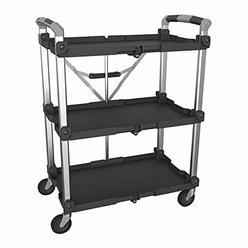 Olympia Tools 85-189 Pack N Roll Collapsible Service Cart, XL, 300LB Capacity, Black