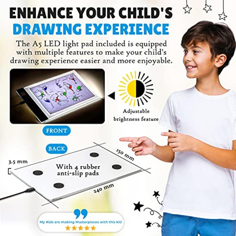LED Lightbox for Drawing and Tracing & 240 Sheets Animation Paper for Flip  Books A5 Flipbook Kit