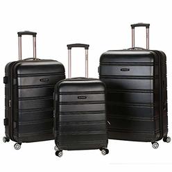 Rockland Luggage Melbourne 3 Piece Set, Black, Medium